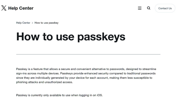 左权苹果维修店铺分享iOS用户如何通过通行密钥(Passkey)登录 